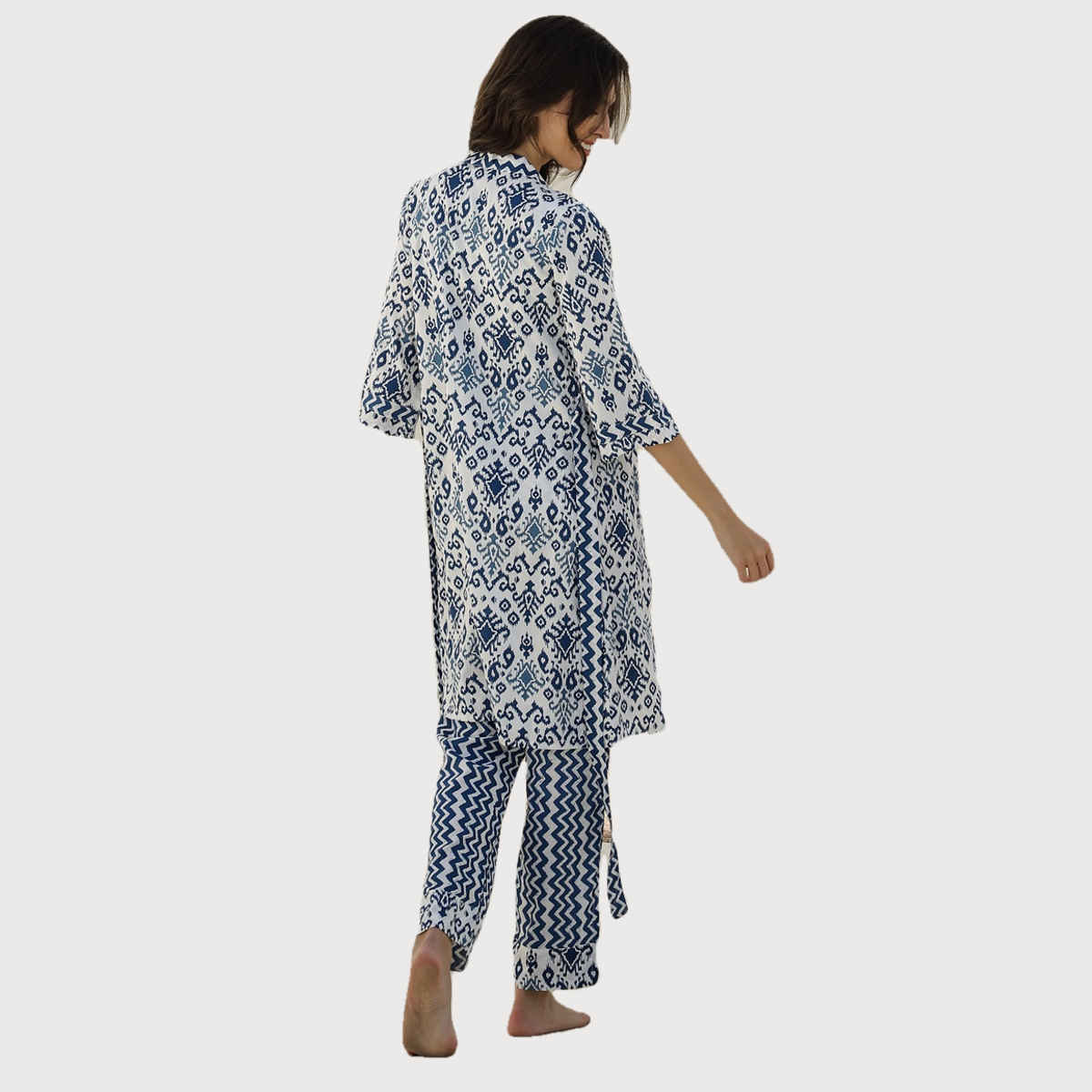 Sanskrutihomes Women Blue Printed Night Suit SE-NSP-671 | XL