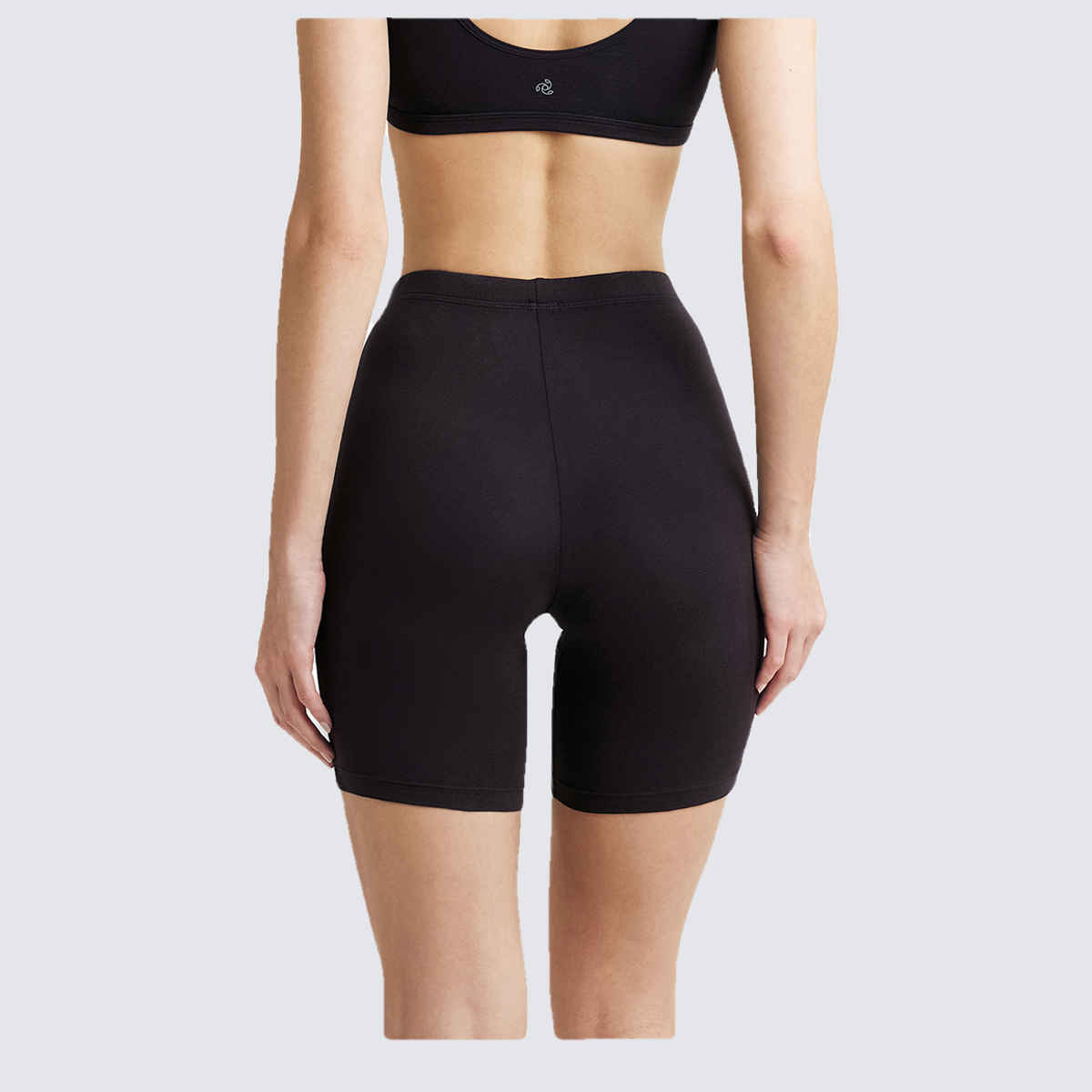 Jockey 1529 Women's Super Combed Cotton Mid Waist Underwear Shorties|Concealed Waistband | Black-L