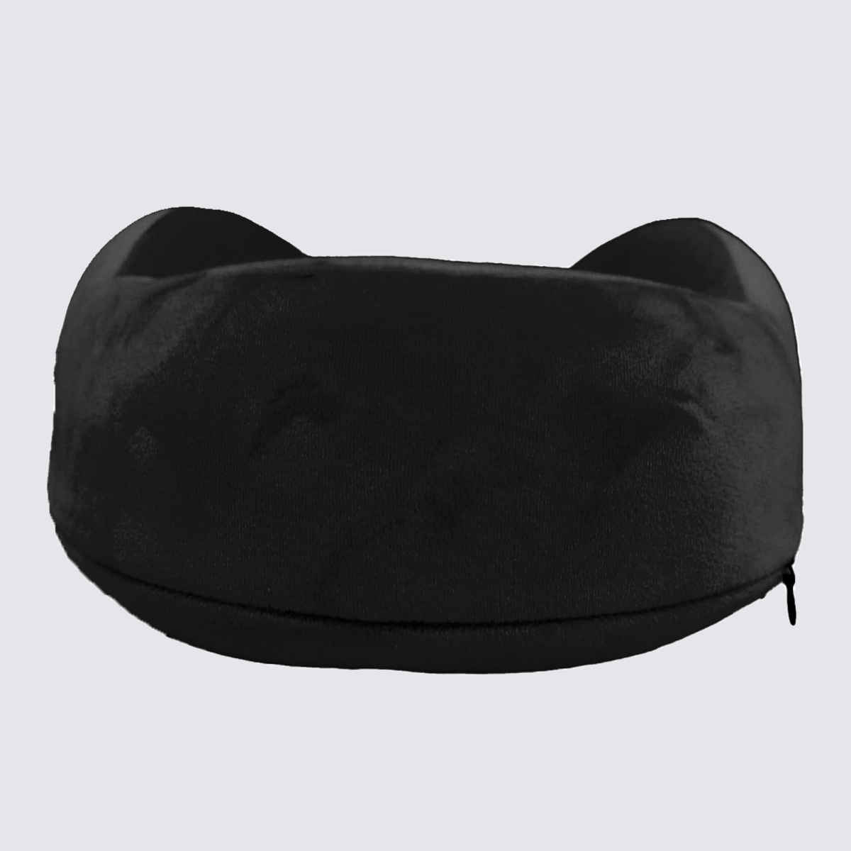 Billebon Unisex Memory Foam Neck Pillow with Eye Mask | Black - Free Size