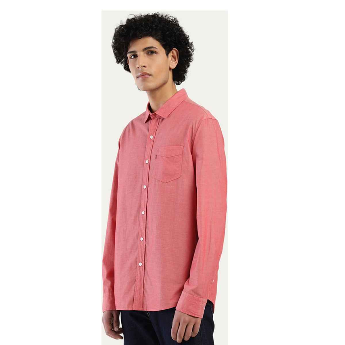Levi's Men's 100% BCI Cotton Chambray Shirt | Red - L