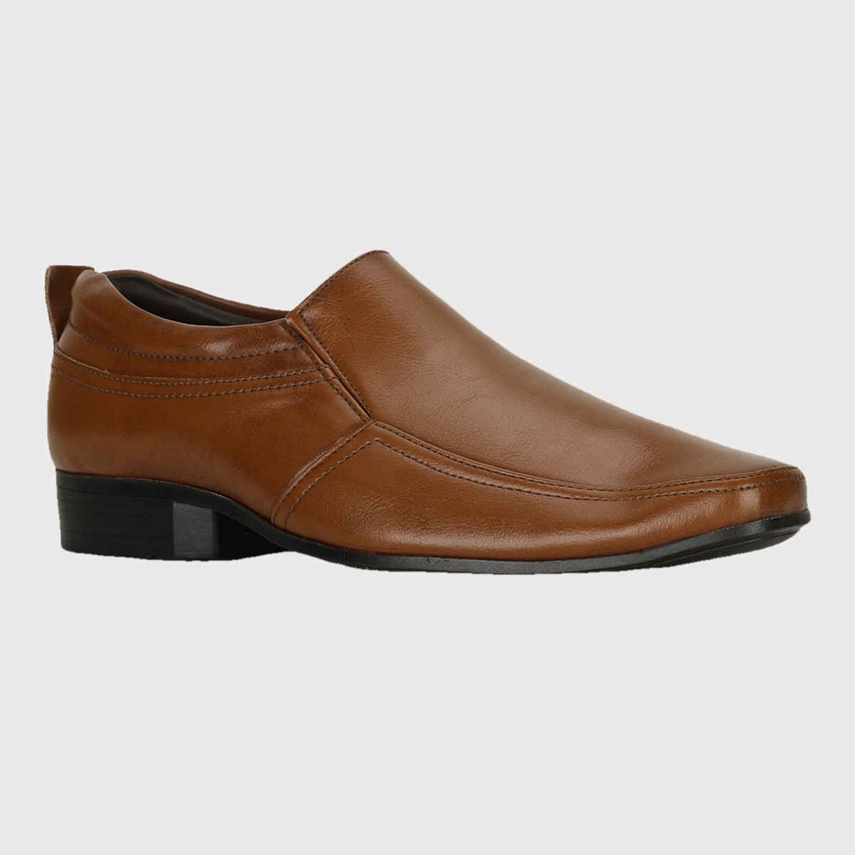 Bata Light Brown Slip On Formal Shoes For Men | 7 UK