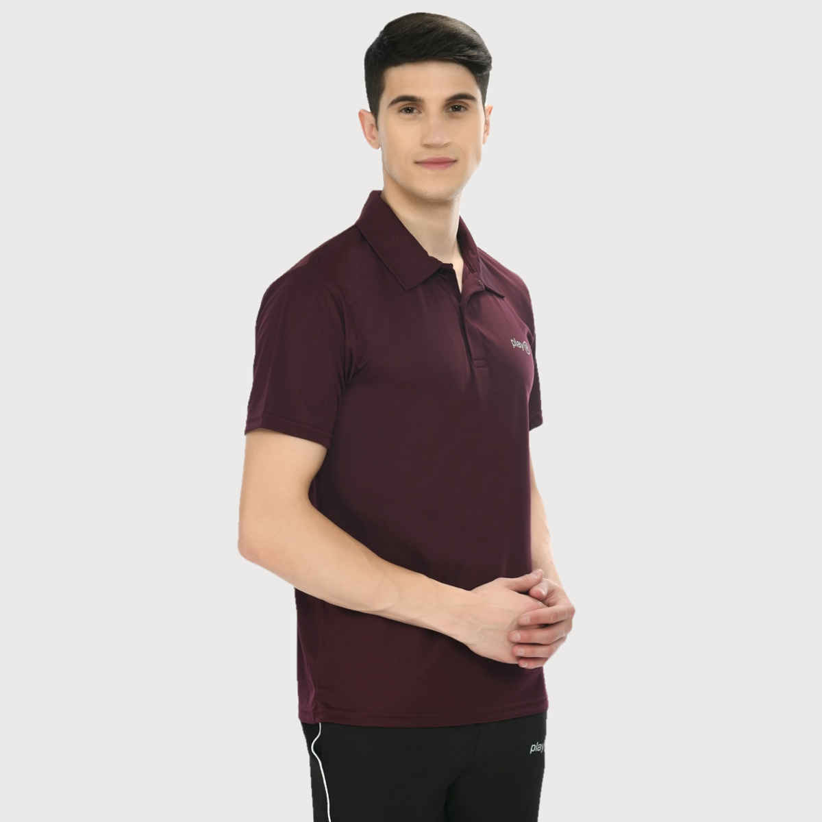 Playr Men's Adult Lifestyle Base Polo 100% Polyester for All Season | DrewBerry | M