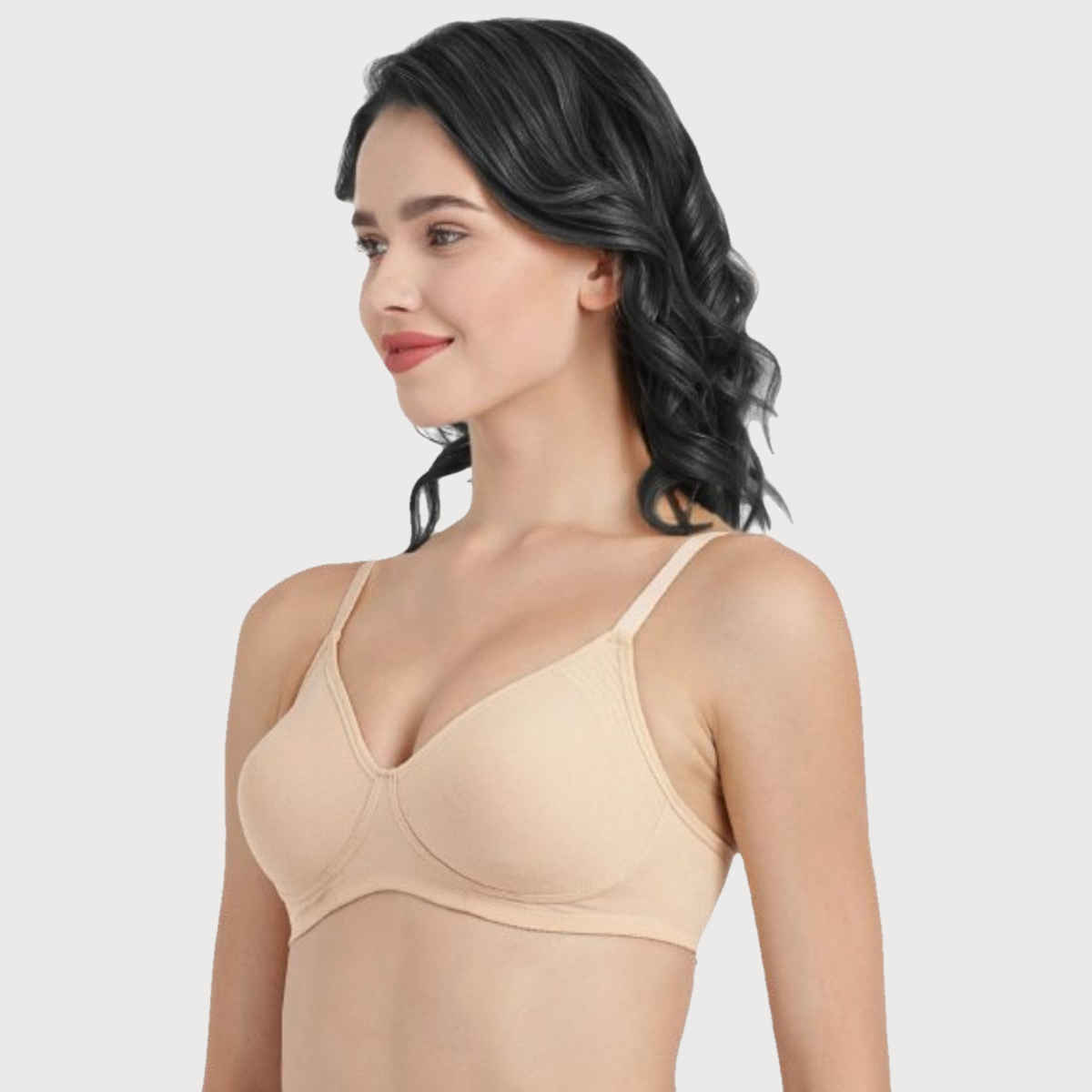 Enamor Women's A042 Side Support Shaper Fab-Cool Cotton Bra | Non Padded | Wirefree | Skin - 34C