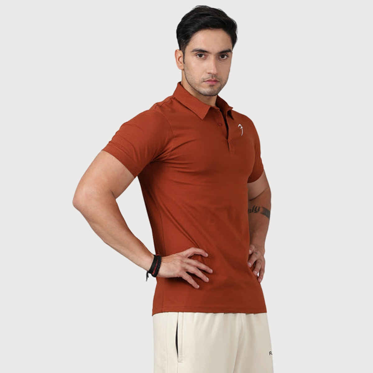 Fuaark Men's Polo GYM T-shirt | Salsa Brown - S