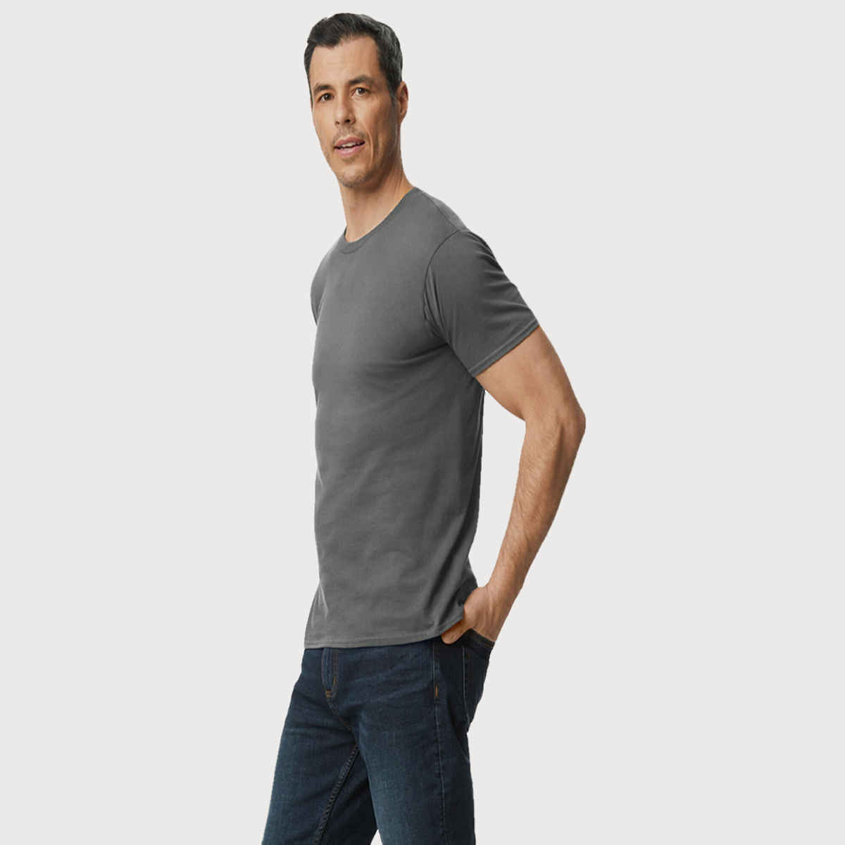 Gildan 76000 Softstyle Midweight Adult T-Shirt | Charcoal - L