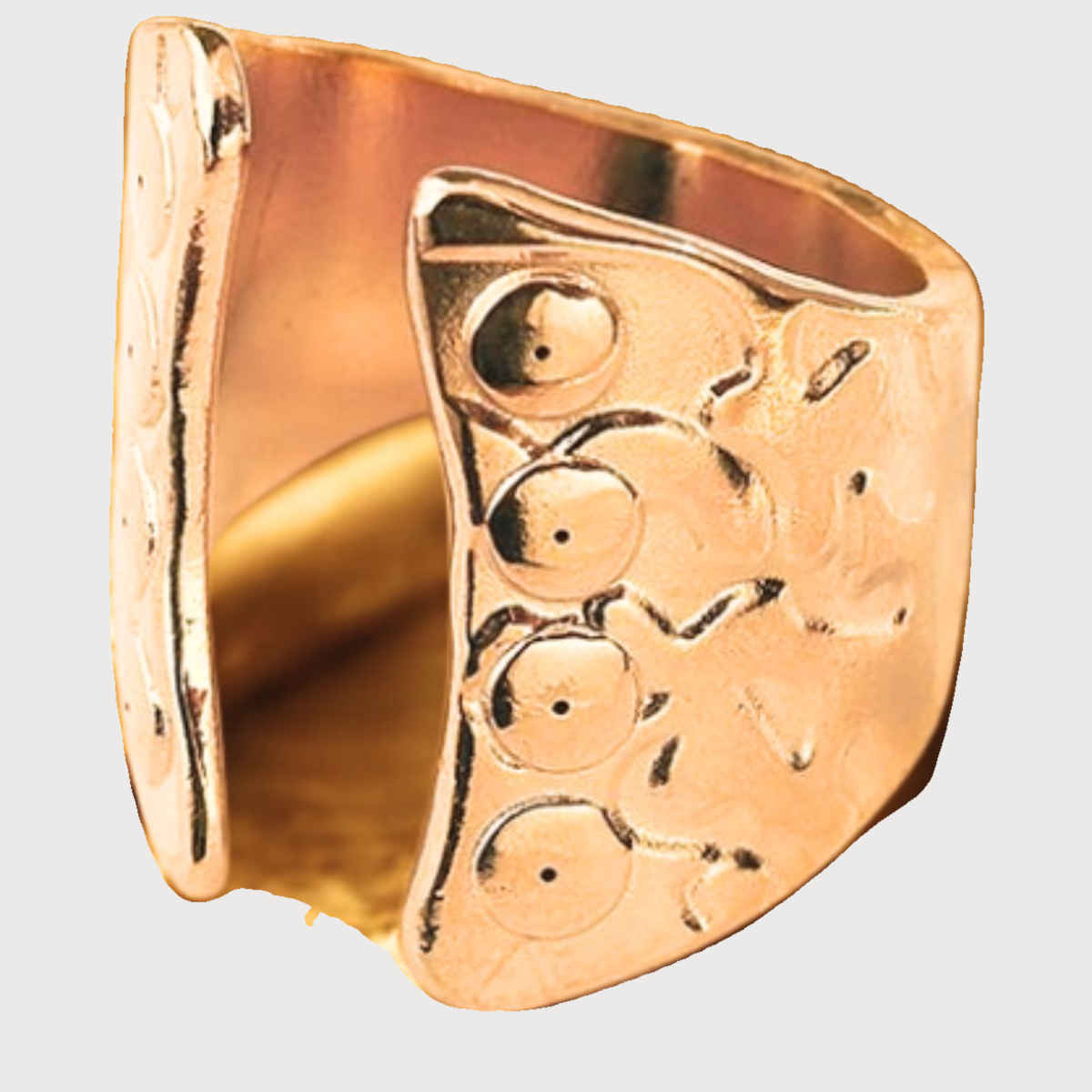 Prita By Priyaasi Gold-Plated Adjustable Statement Finger Ring