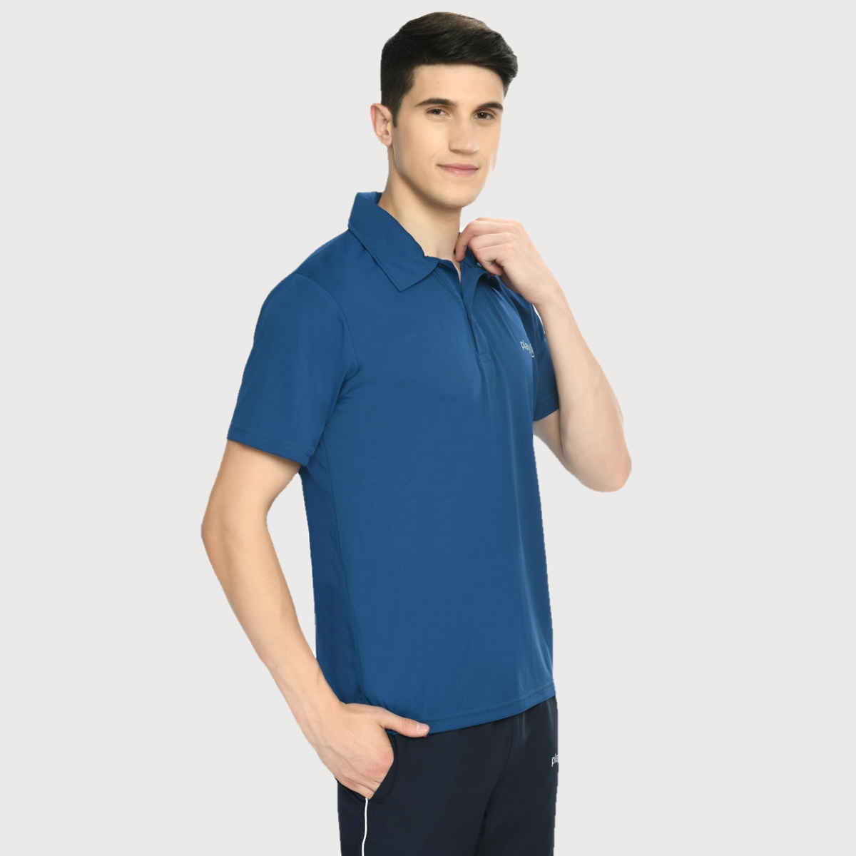 Playr Men's Adult Lifestyle Base Polo 100% Polyester for All Season | Teal | XL