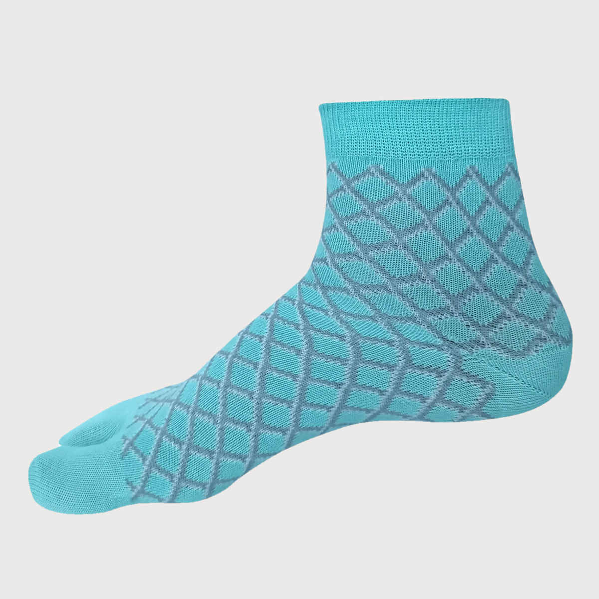Allen Solly Women's Cotton Quarter Length Diamond Design Socks - Sky Blue, Sea Green, Baby Pink