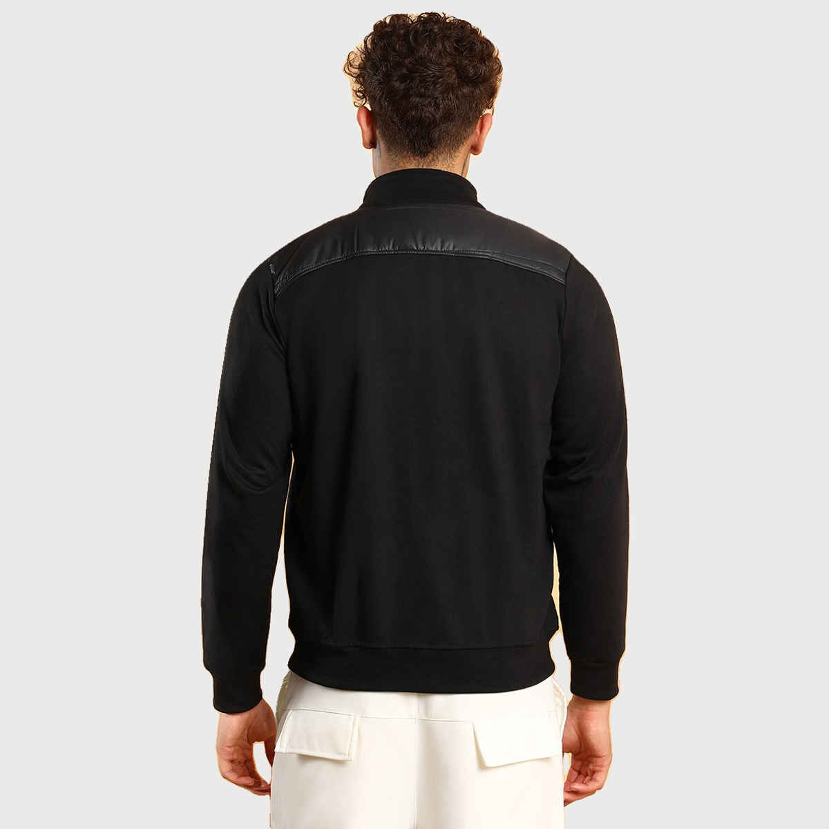 Campus Sutra Men's Winter Jacket | Black - L
