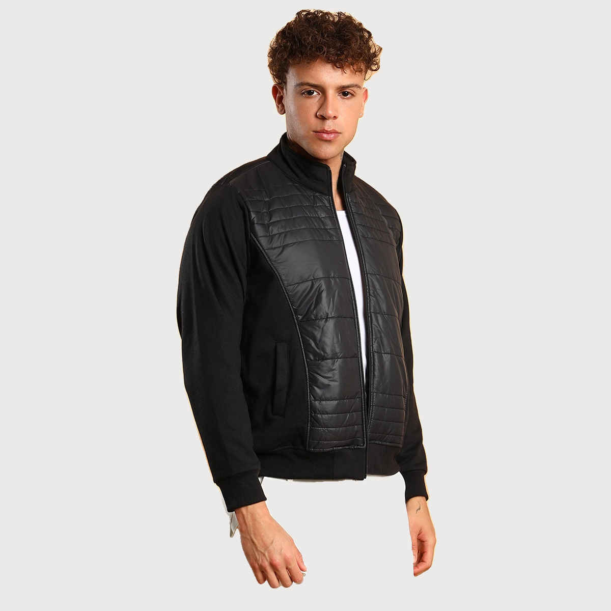 Campus Sutra Men's Winter Jacket | Black - L