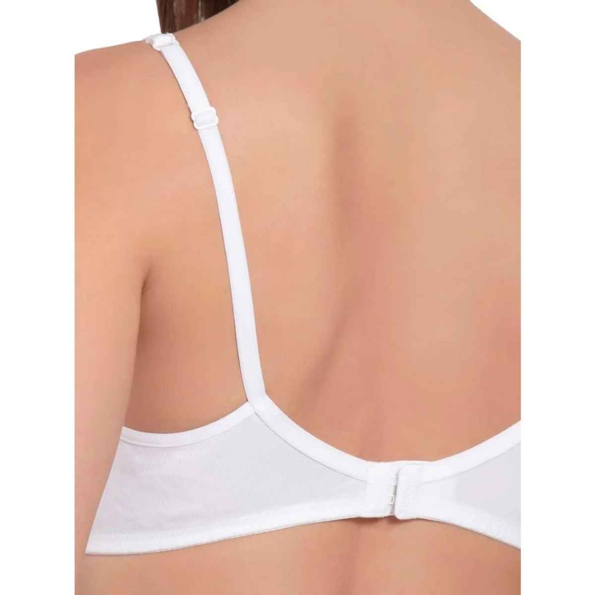 Jockey 1722 Women's Wirefree Non Padded Cotton | Medium Coverage | Concealed Shaper Panel | White - 36B
