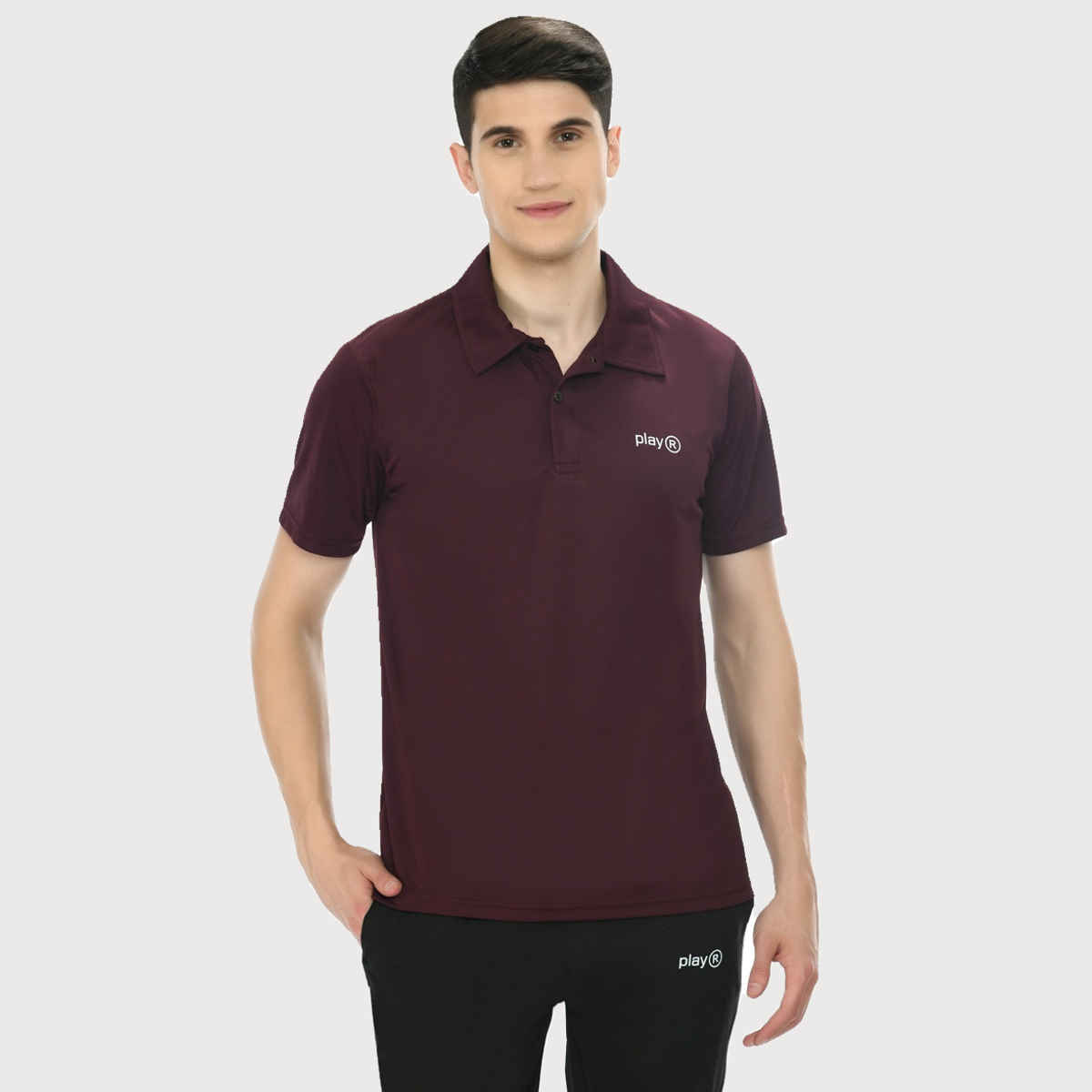 Playr Men's Adult Lifestyle Base Polo 100% Polyester for All Season | DrewBerry | M