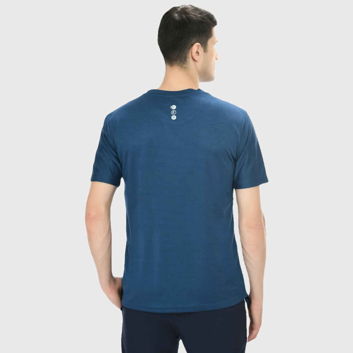 Playr Men's Adult Running Terro Tee Polyester for All Season | Airforce Blue | XL