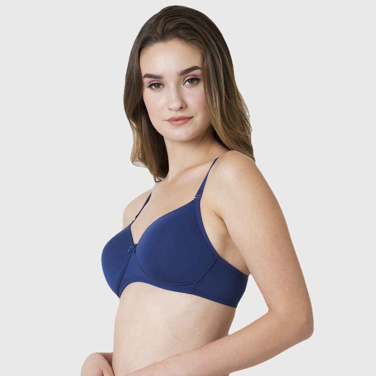 Van Heusen Women Twilight Blue Solid Anti Bacterial Wireless Bra |32C