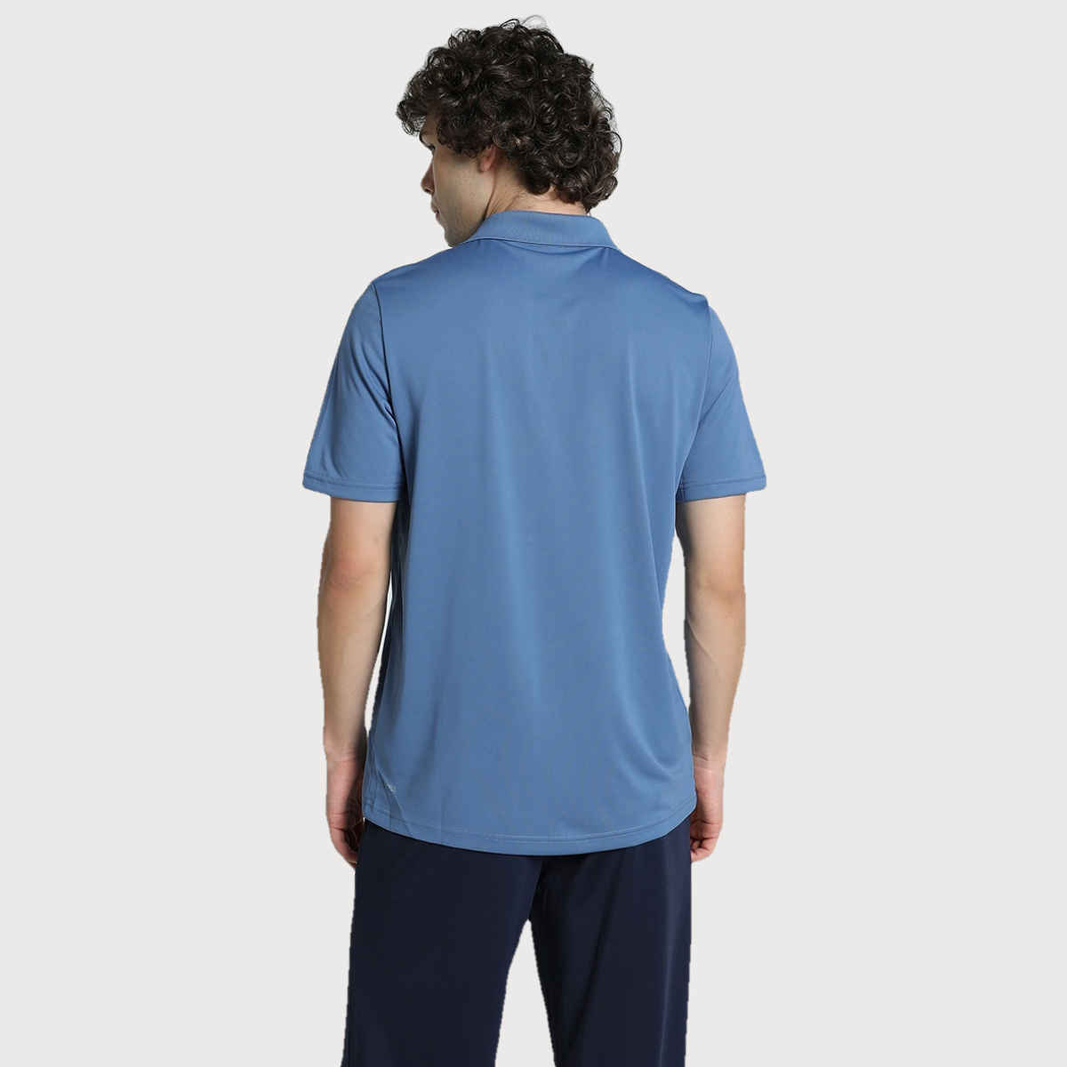 Puma Men's Polo T-Shirt Train Logo - Blue | L