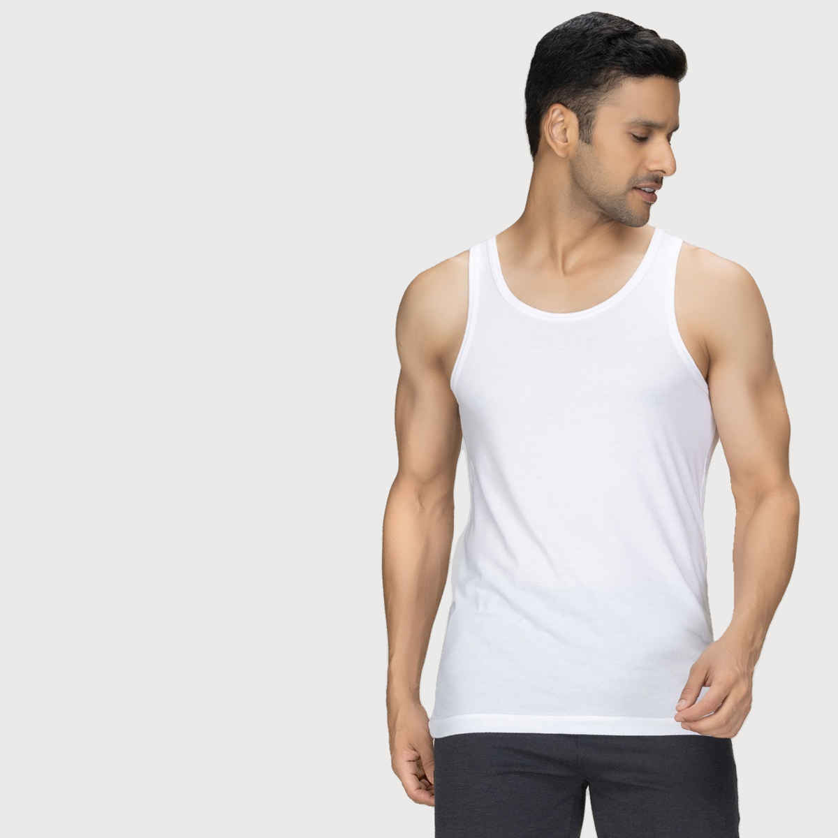 XYXX Men's Cotton Solid Vests Pack of 2, Polar White| XXL
