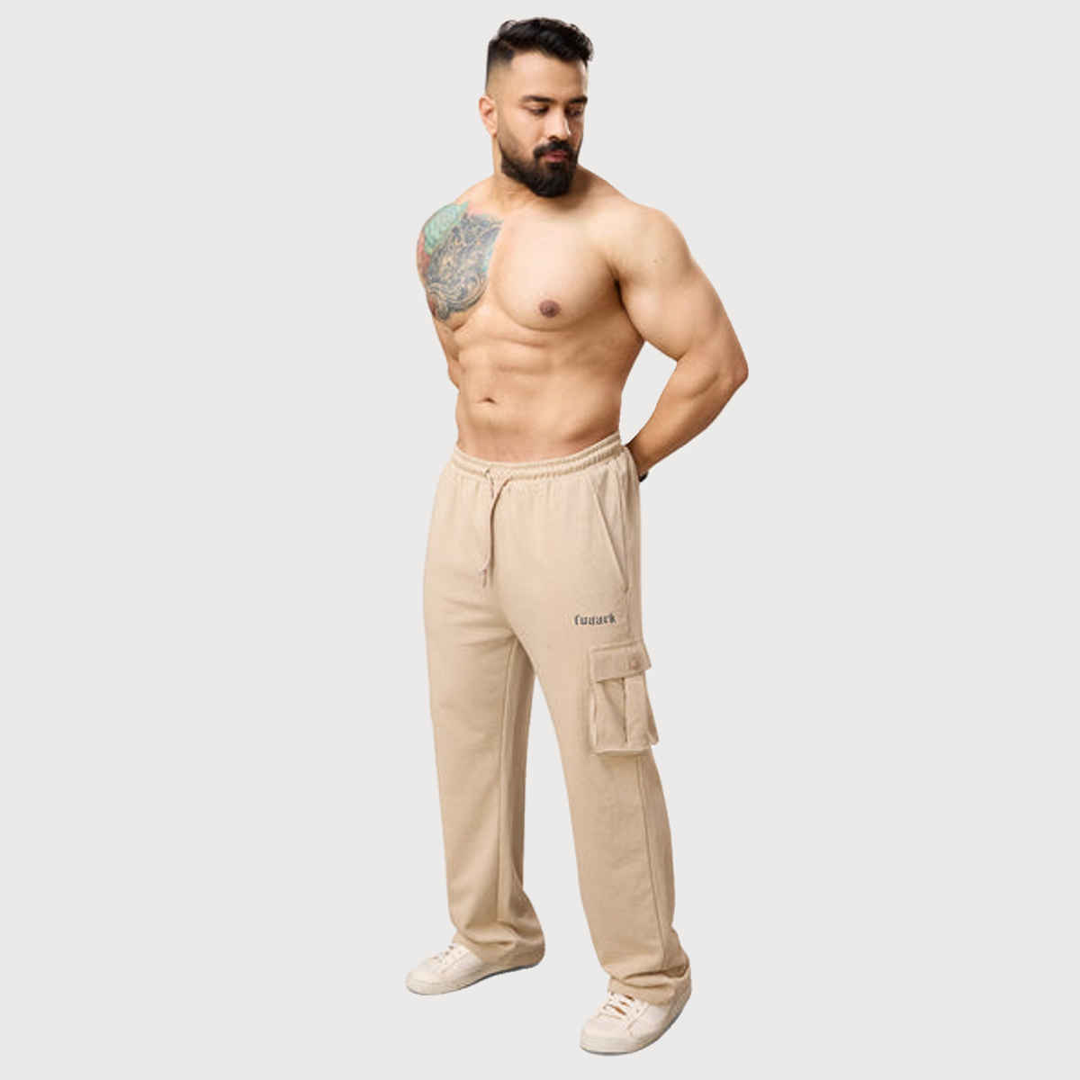 Fuaark Men's Pinnacle Pocket Pants Joggers | Beige - M