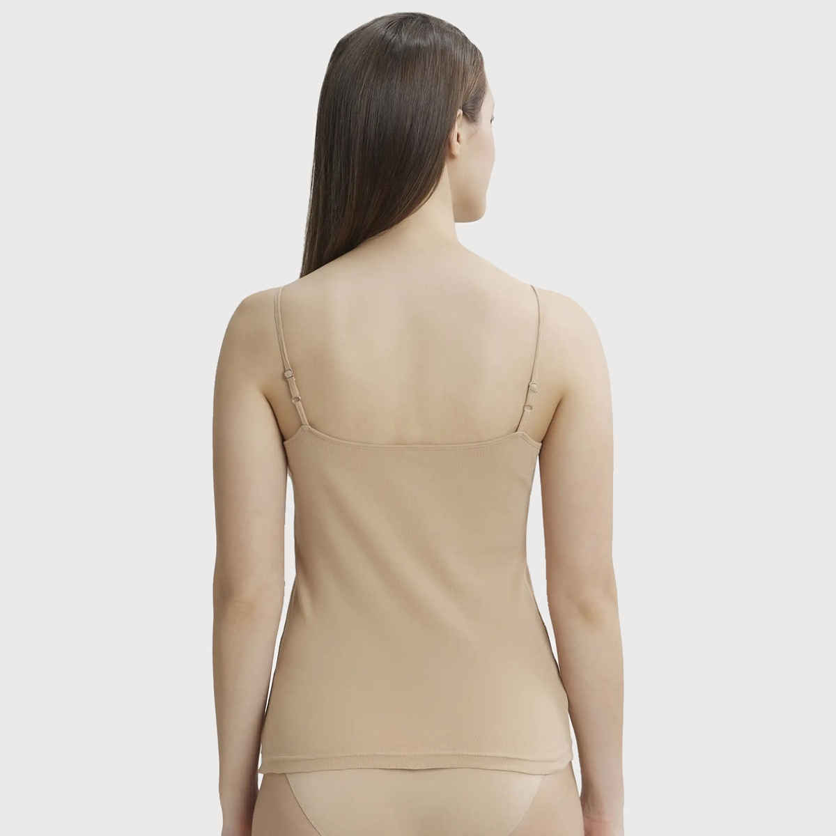 Jockey 1487 Women's Super Combed Cotton Rib Camisole|Adjustable Straps | Skin-XXL