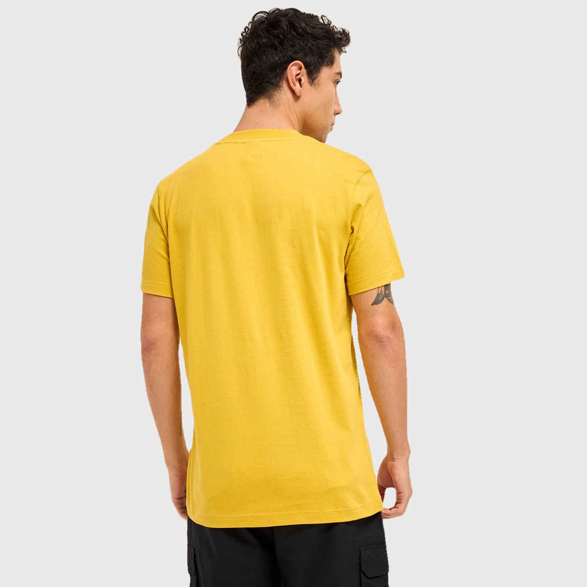 The Bear House Men Relax Fit Solid T-shirt - Muray | Mustard Yellow | S