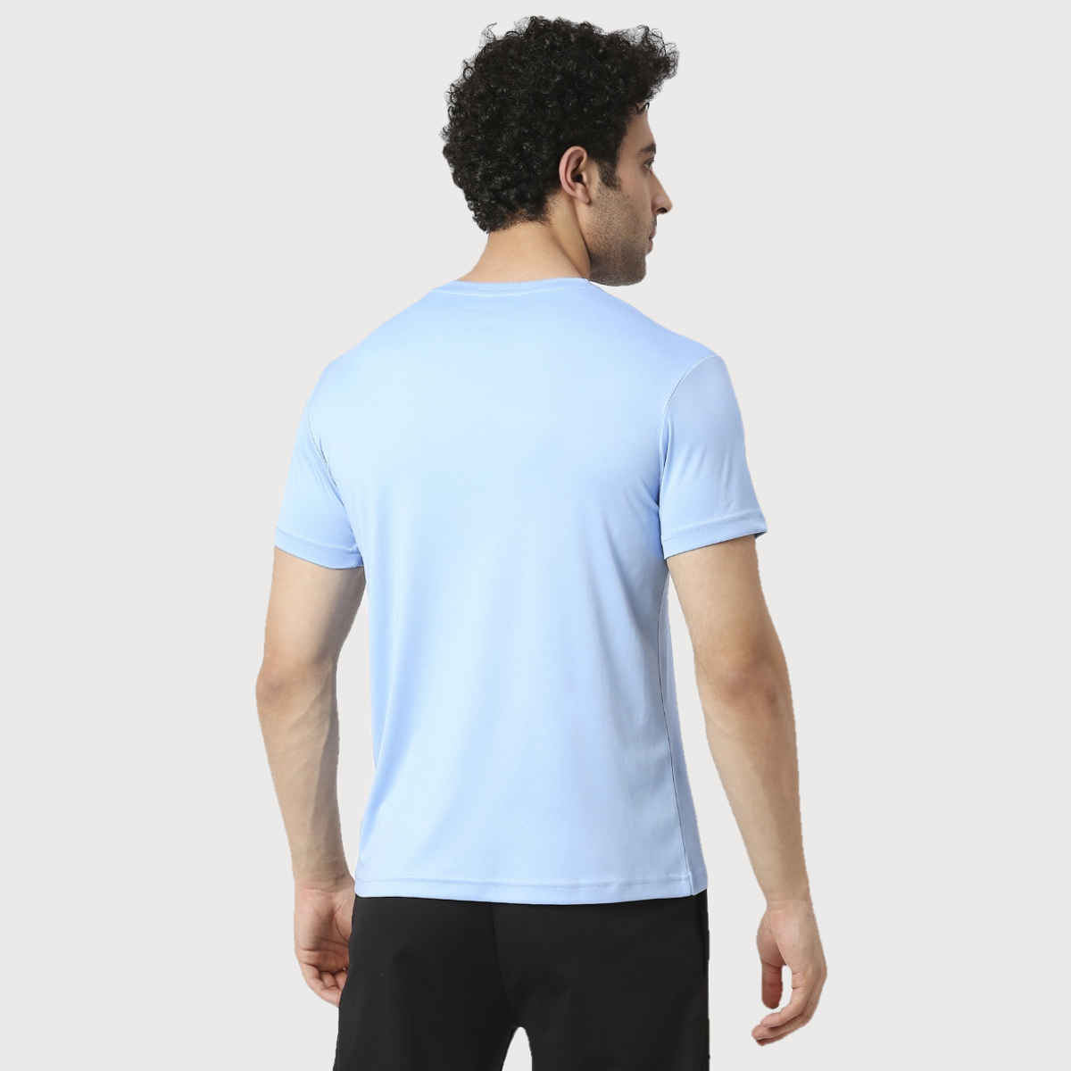Playr Men's Adult Training Tee Polyester for All Season | Sky Blue | M