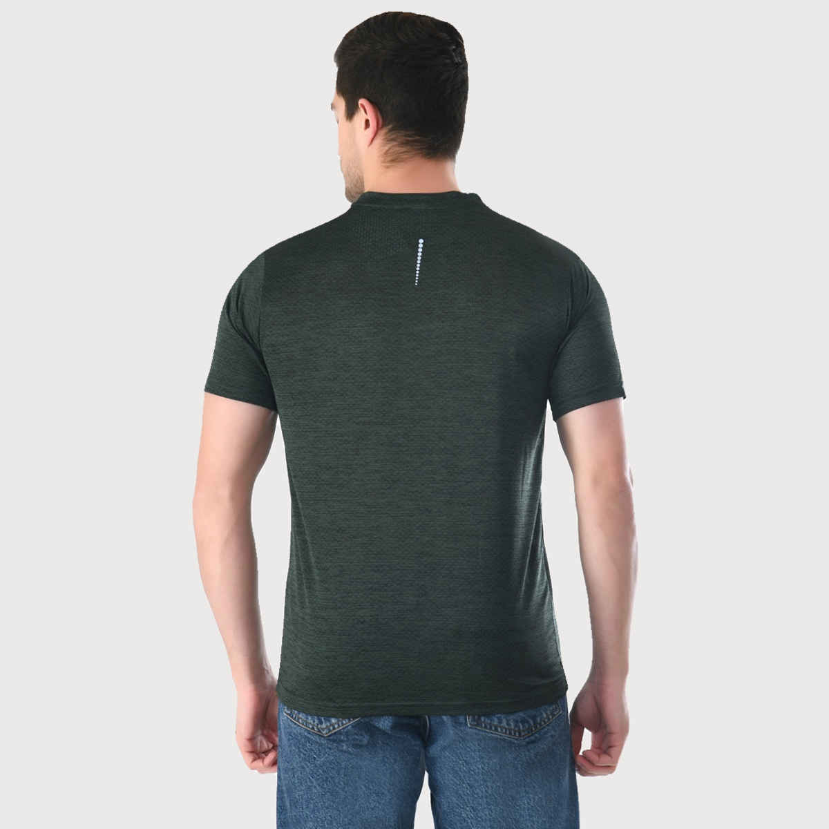 Playr Men's Adult Walking Aspher Run Tee Polyester for All Season | Olive | XL