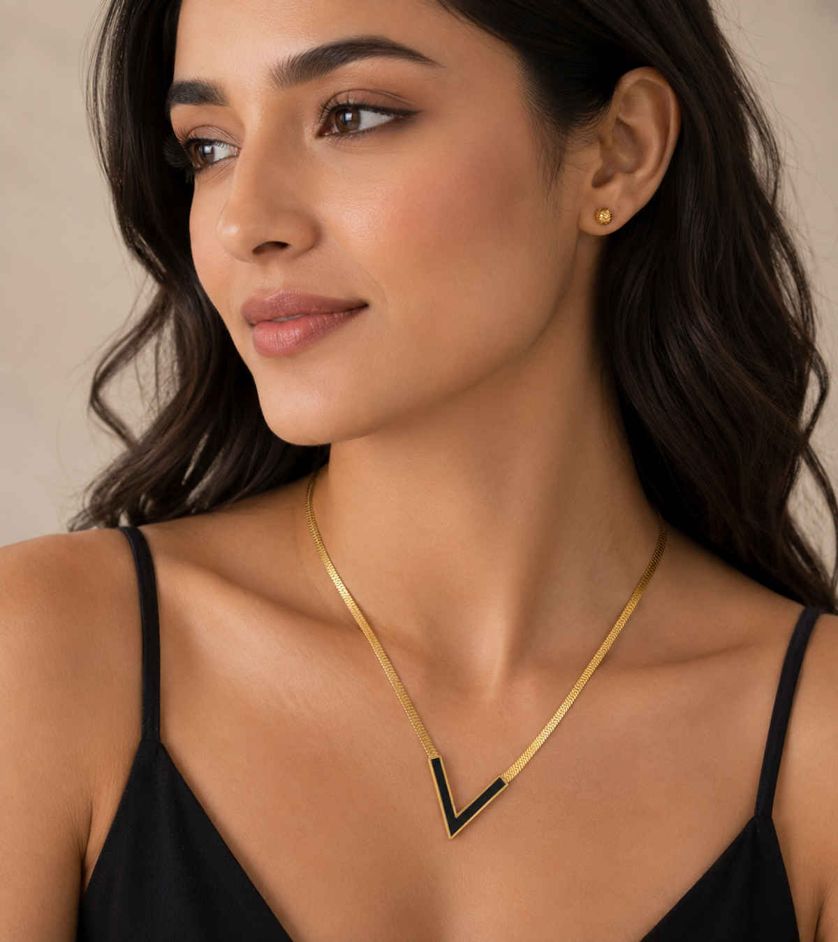 Palmonas Black Vixen Necklace For Womens | Waterproof And Anti-Tarnish
