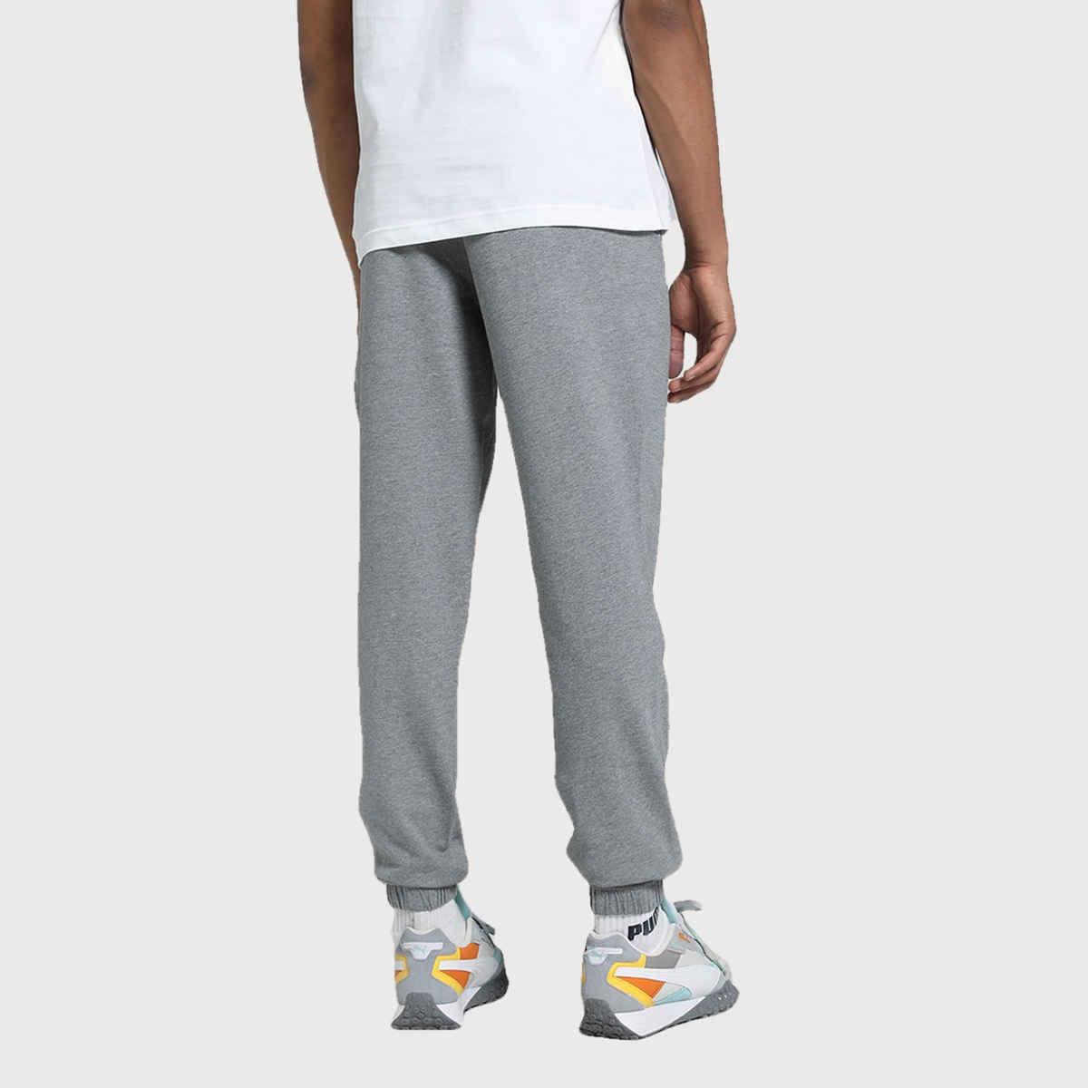 Puma Men's ESS Logo Graphic Pants | Grey | M