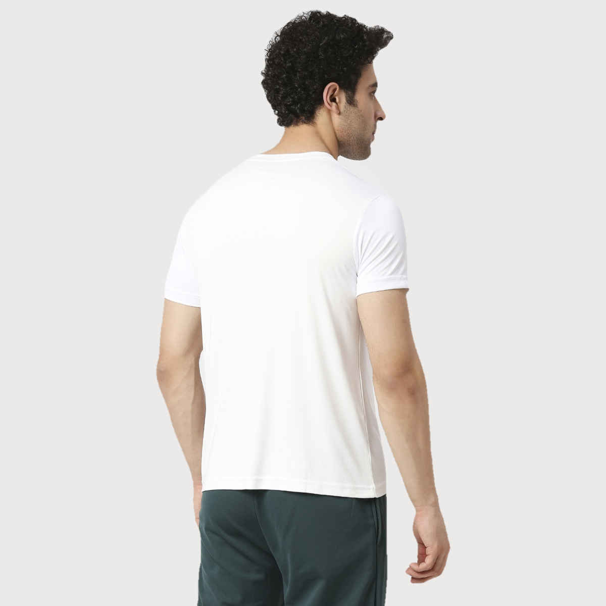 Playr Men's Adult Training Tee Polyester for All Season | White | M