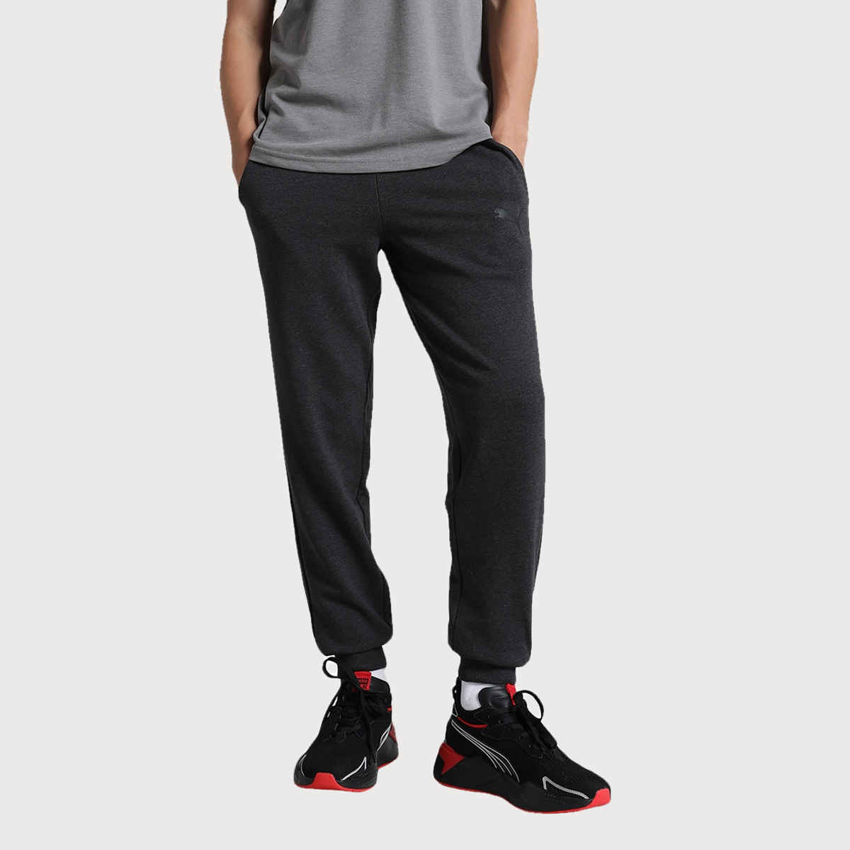Puma Men's ESS Logo Pants TR cl | Grey | M