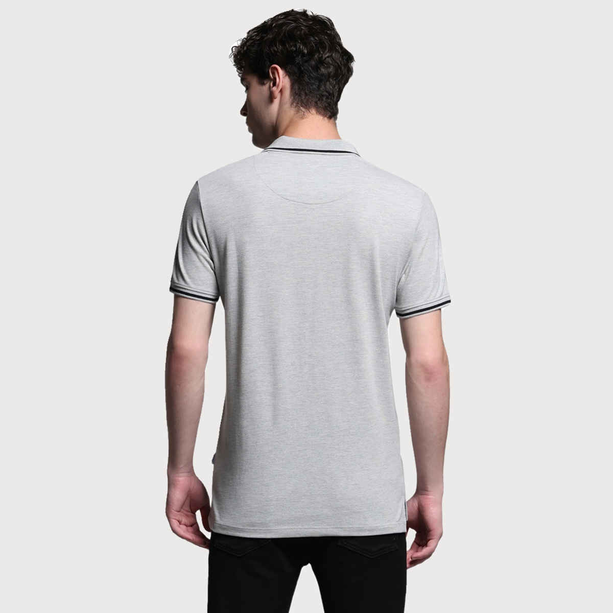 JACK & JONES Men's Regular Fit Short Sleeves Polo T-shirt | Grey - M
