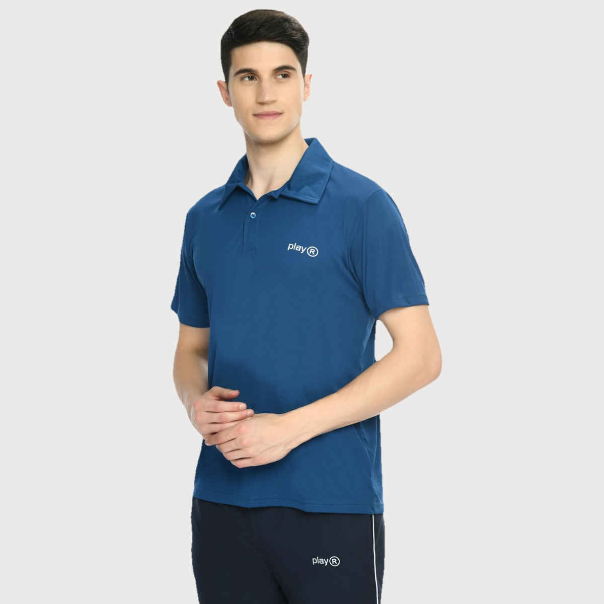 Playr Men's Adult Lifestyle Base Polo 100% Polyester for All Season | Teal | XL