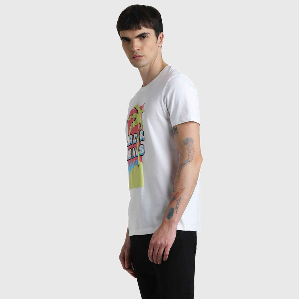 JACK & JONES Men's Regular Fit T-shirt | White - XL