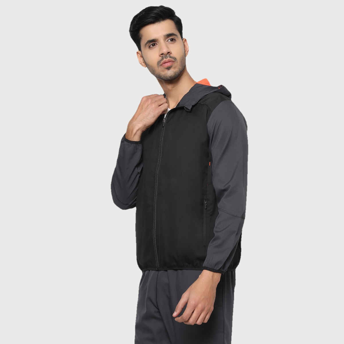 Dida Men's Sports Jacket | Regular Comfortable Stretchable Dry-Fit | Black - 2XL