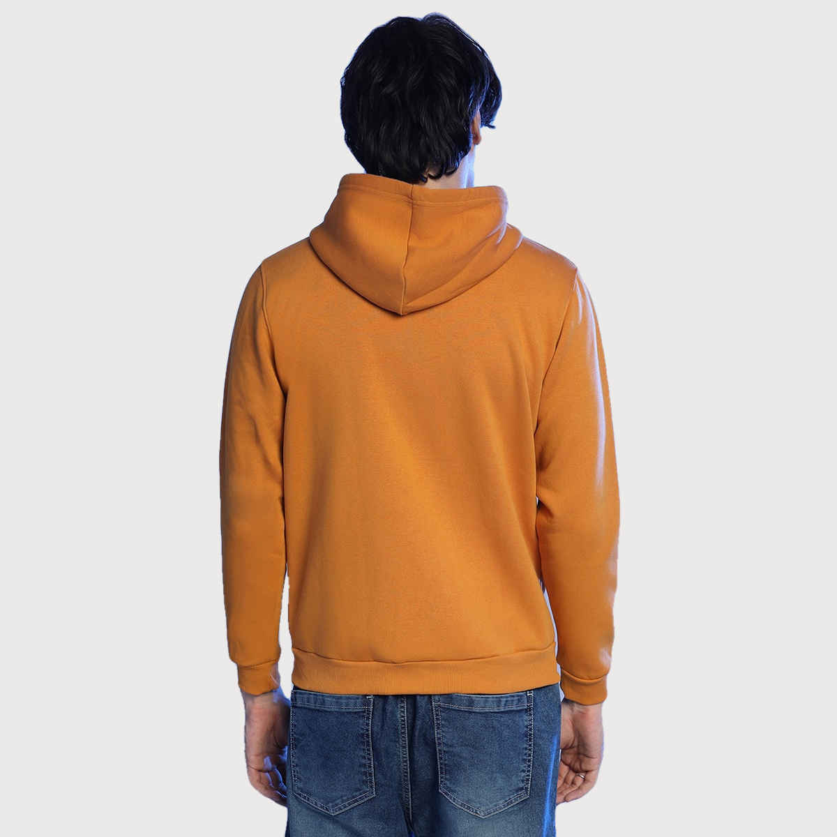 Campus Sutra Men's Hoodie | Mustard - XL