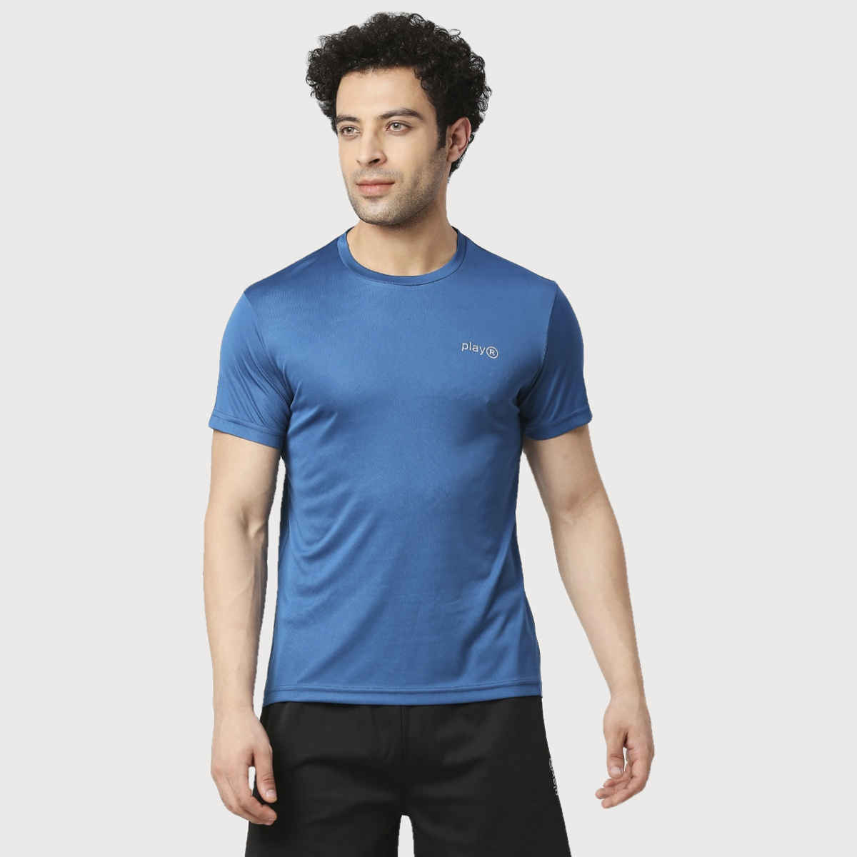 Playr Men's Adult Training Tee Polyester for All Season | Teal | S