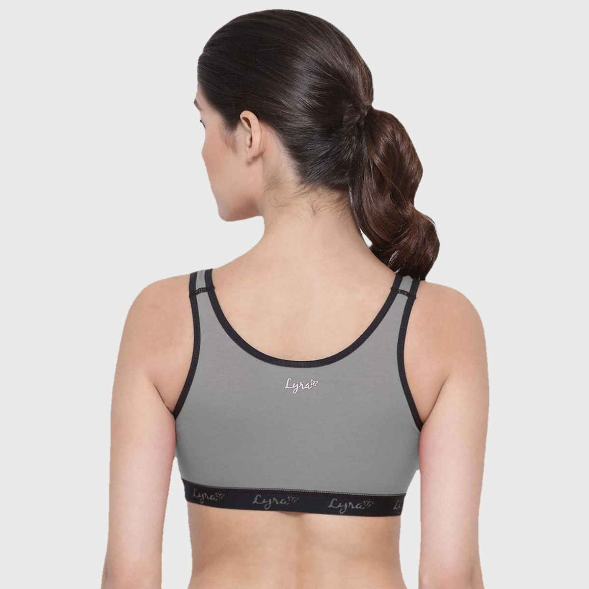 Lyra Women's Sports Bra Non-Padded | Black - 32B