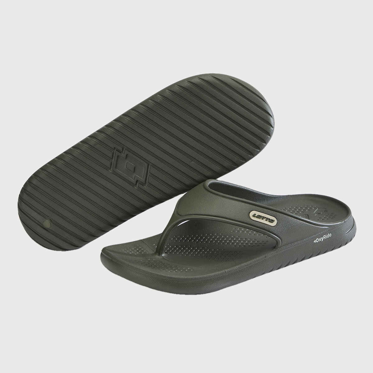 Lotto Men's Flip-Flops Momentum Rifle | Green-Sandshell - UK 6