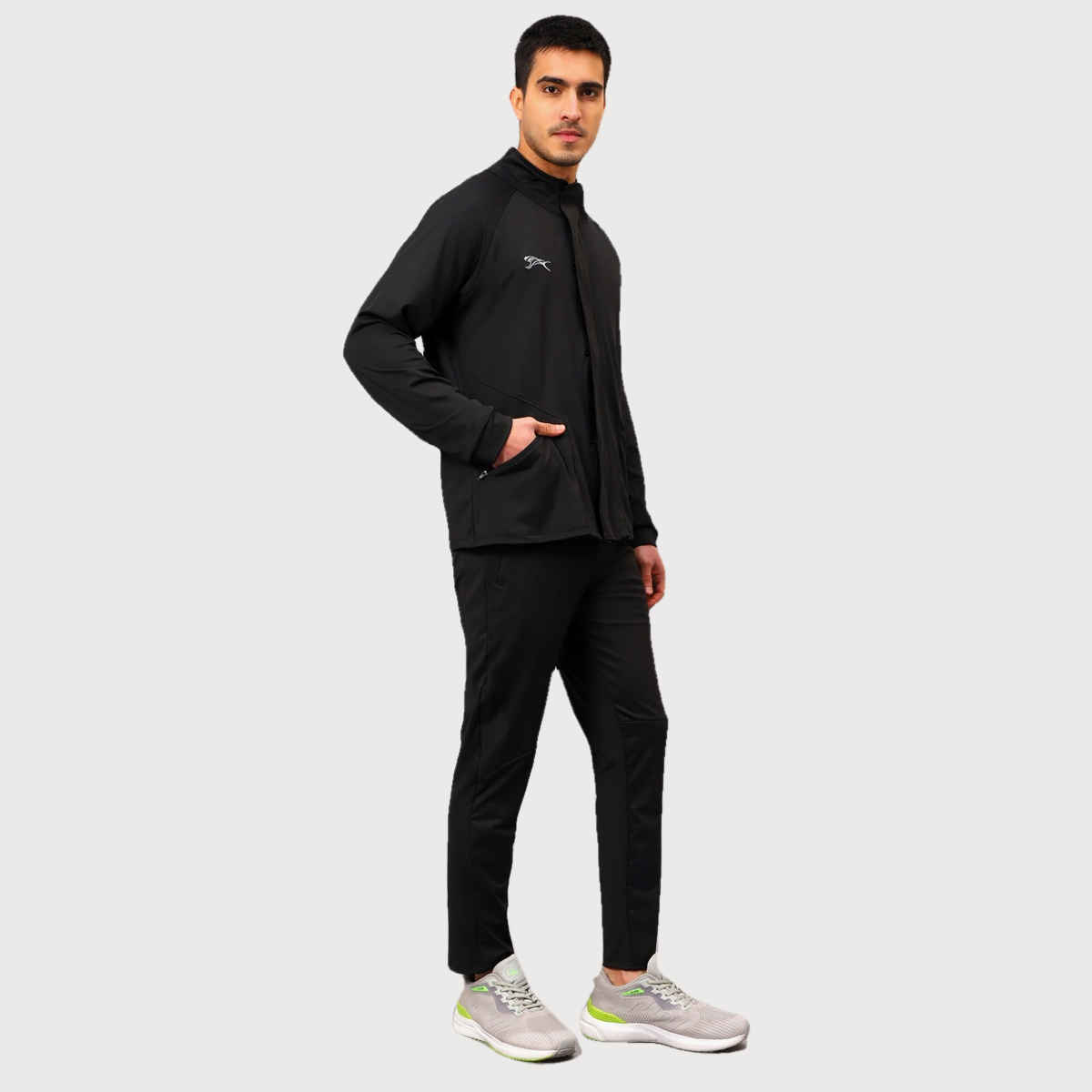 Shiv Naresh Unisex Tracksuit | SNTSW105M | Black - L