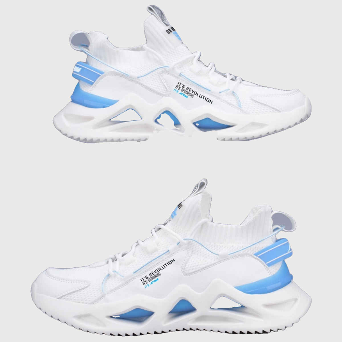 Atom Men's White Casual Sneakers | UK 8