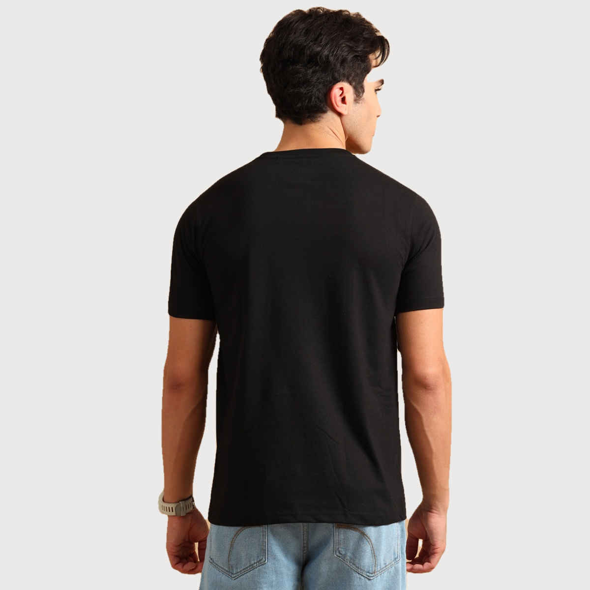 Bushirt Men's Solid T-shirt | Black - XL