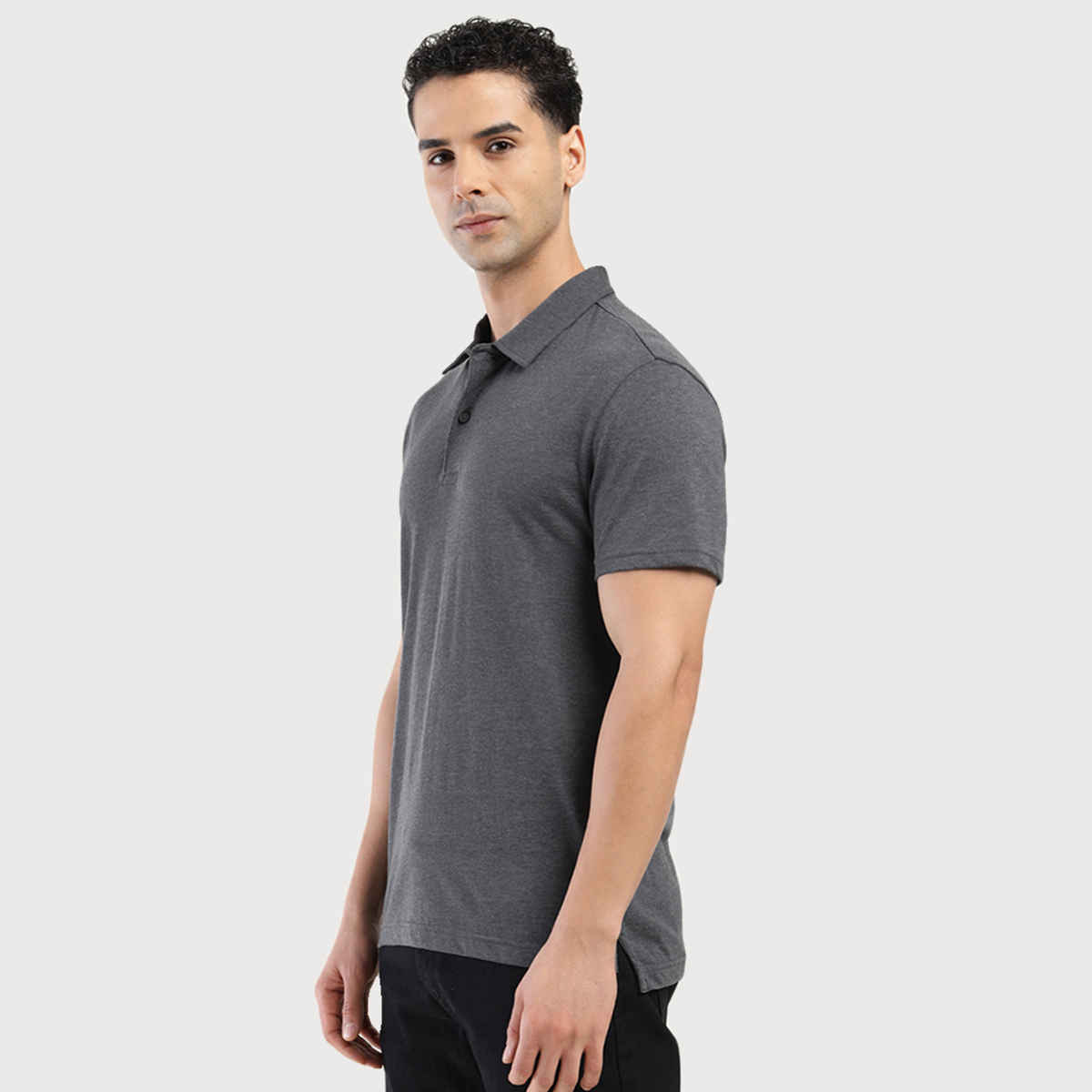 Levi's Men's Poly Cotton Polo T-shirt | Charcoal Grey - S