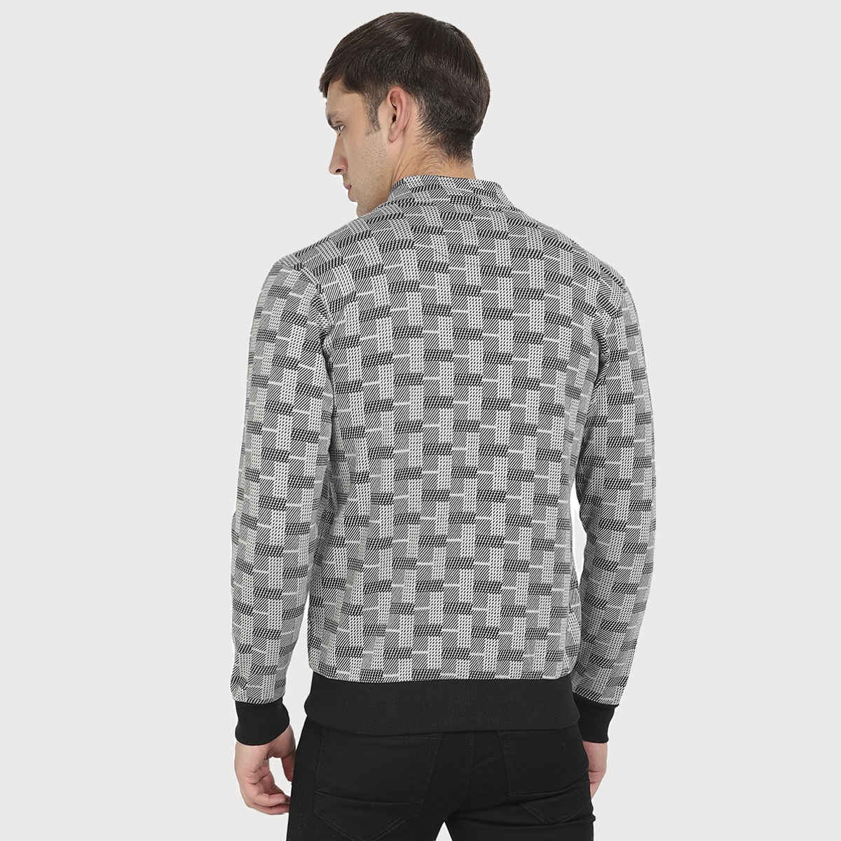 Campus Sutra Men's Jacket | Grey - L