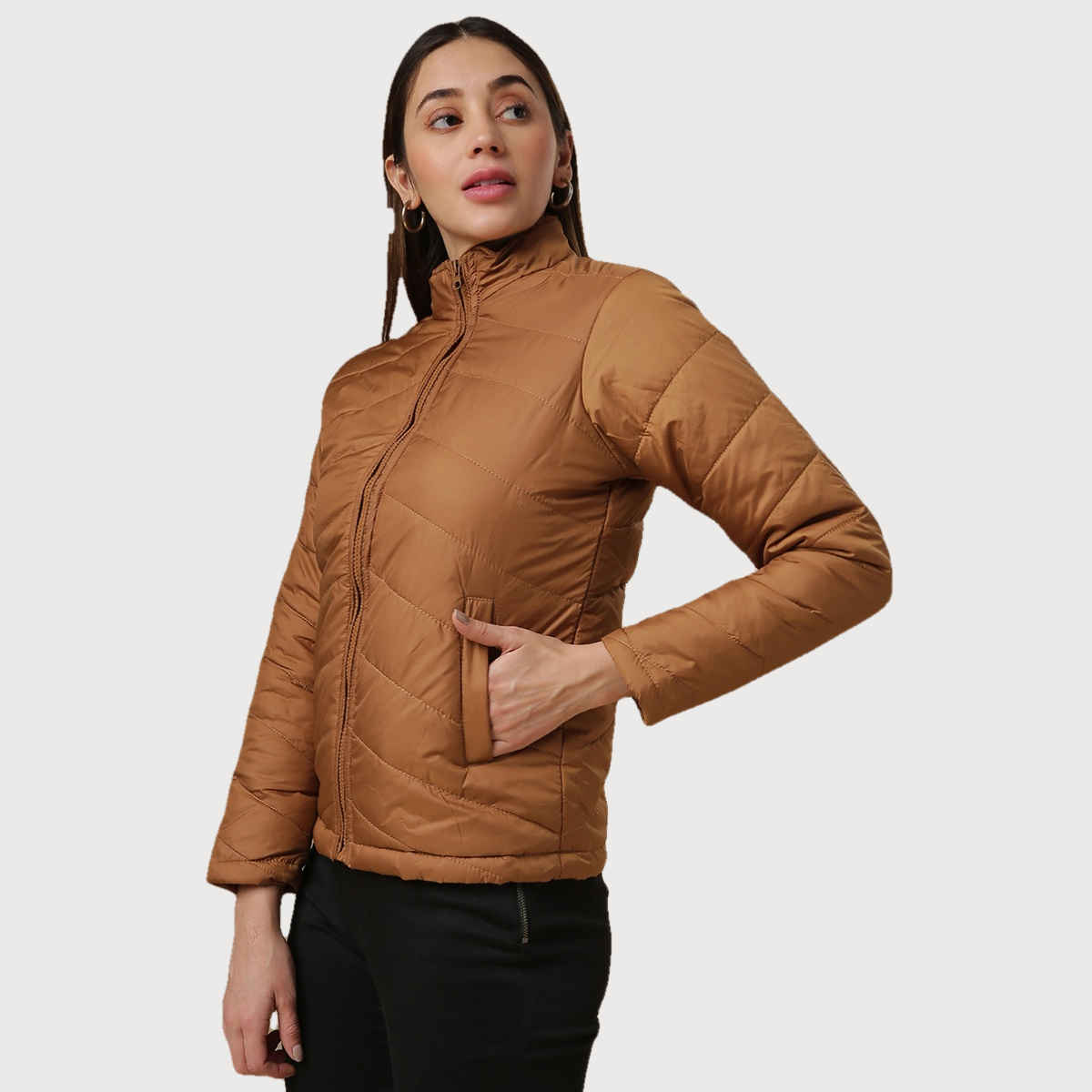 Campus Sutra Women's Jacket | Brown - M
