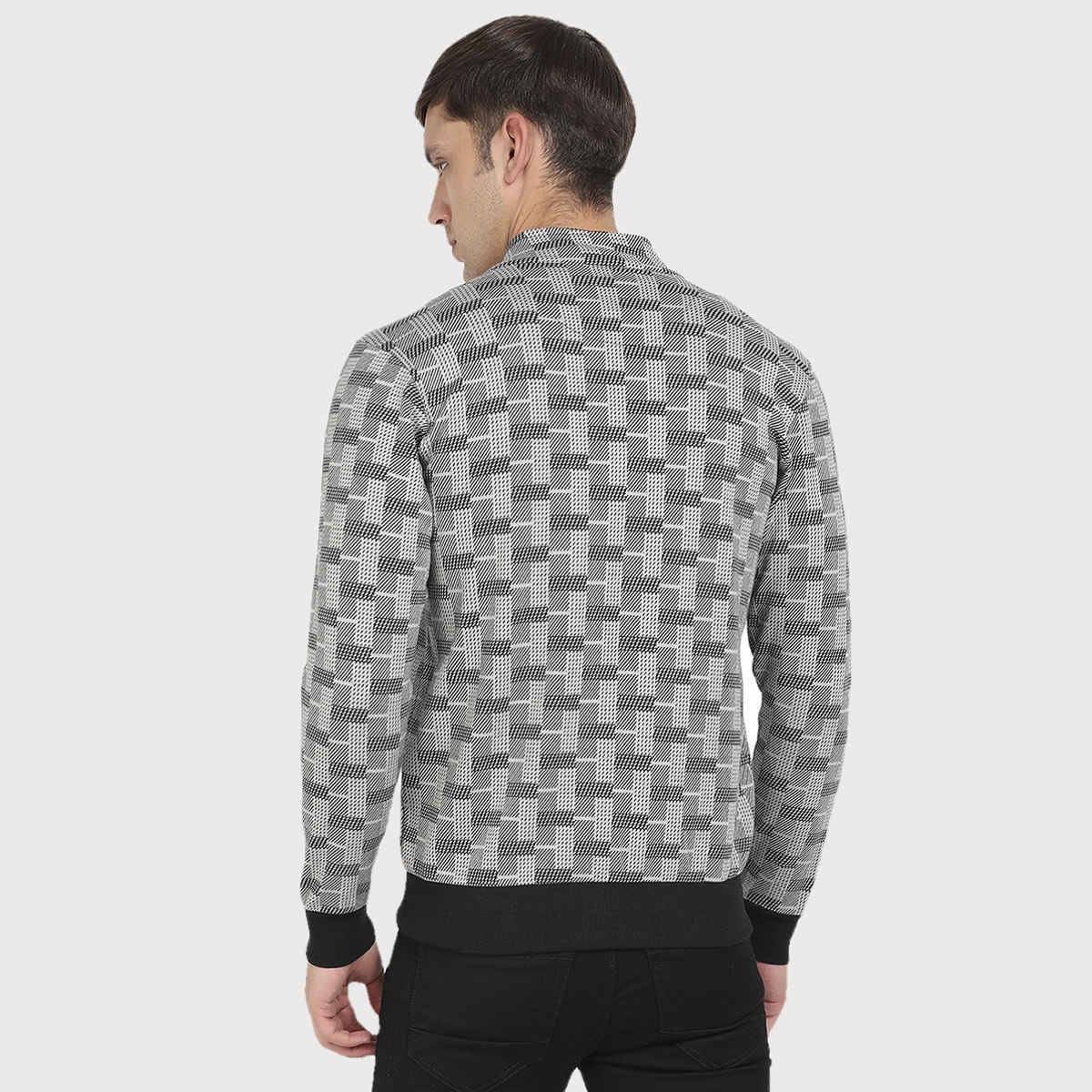 Campus Sutra Men's Jacket | Grey - M