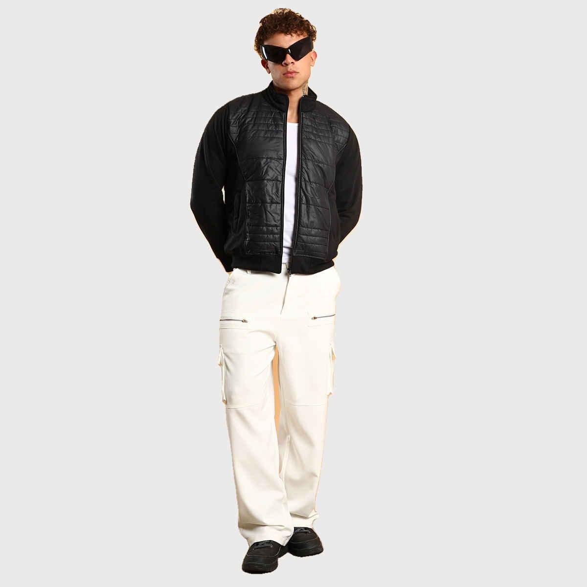 Campus Sutra Men's Winter Jacket | Black - L