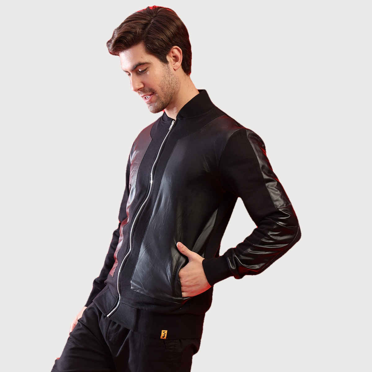 Campus Sutra Men's Jacket | Black - XL