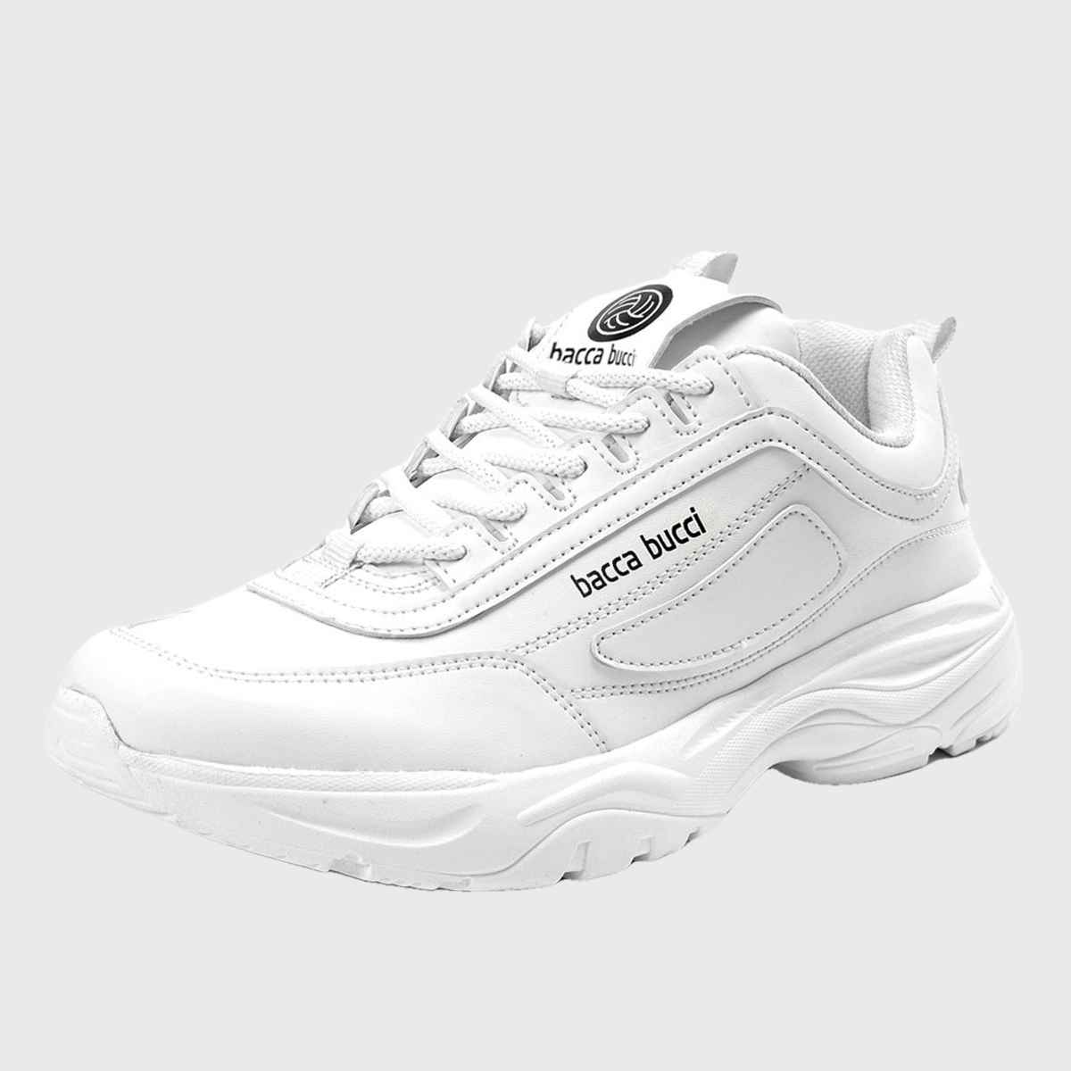 Bacca Bucci Afterburn Men's Urban Fashion Sneakers and Sports Shoes White | UK 9