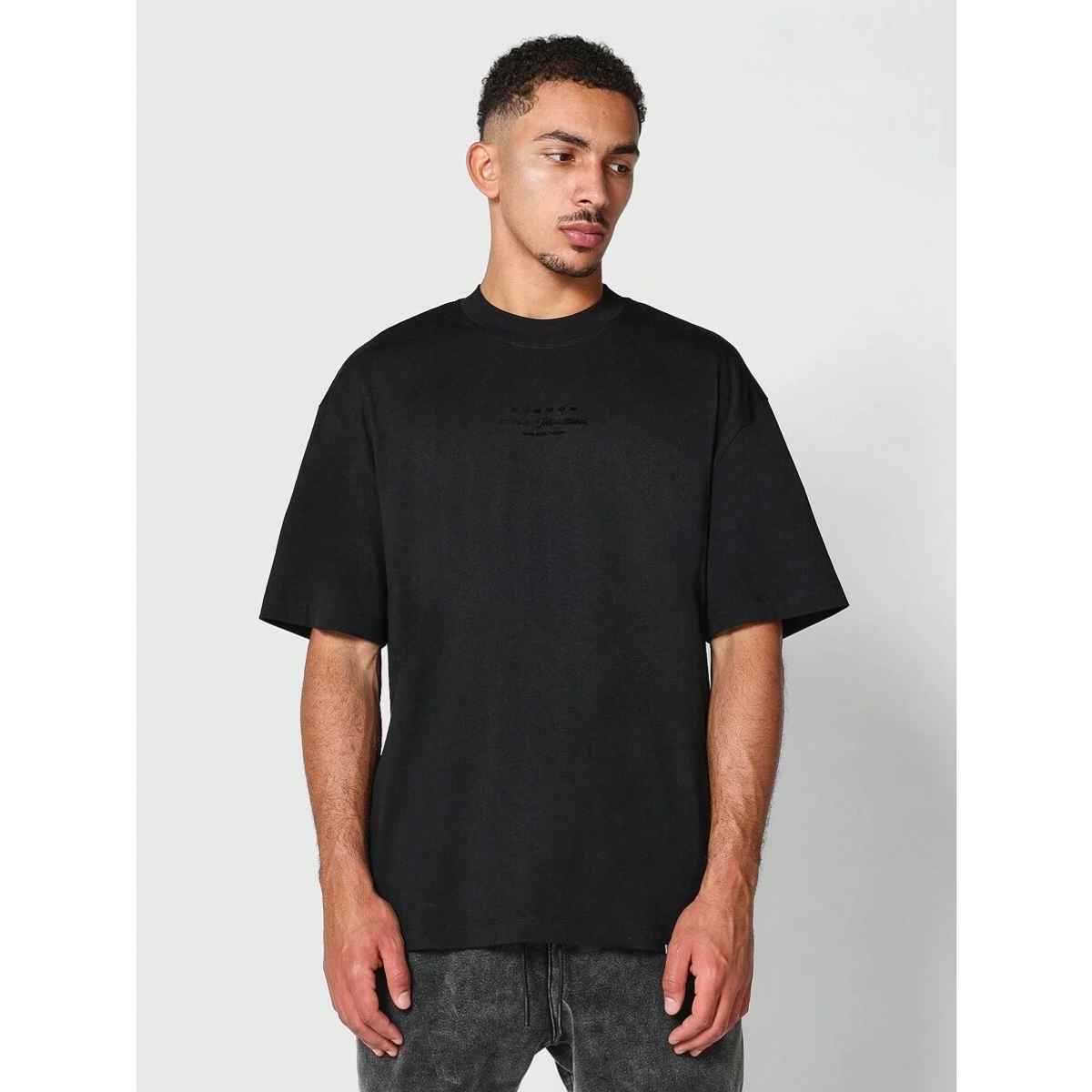 Monkey Boys Men's Oversized Printed T-Shirt | Cotton Blend | Black | SPYL34 | L