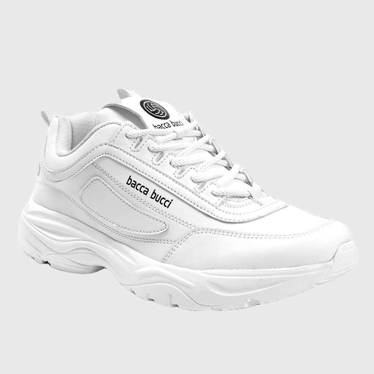 Bacca Bucci Afterburn Men's Urban Fashion Sneakers and Sports Shoes White | UK 9