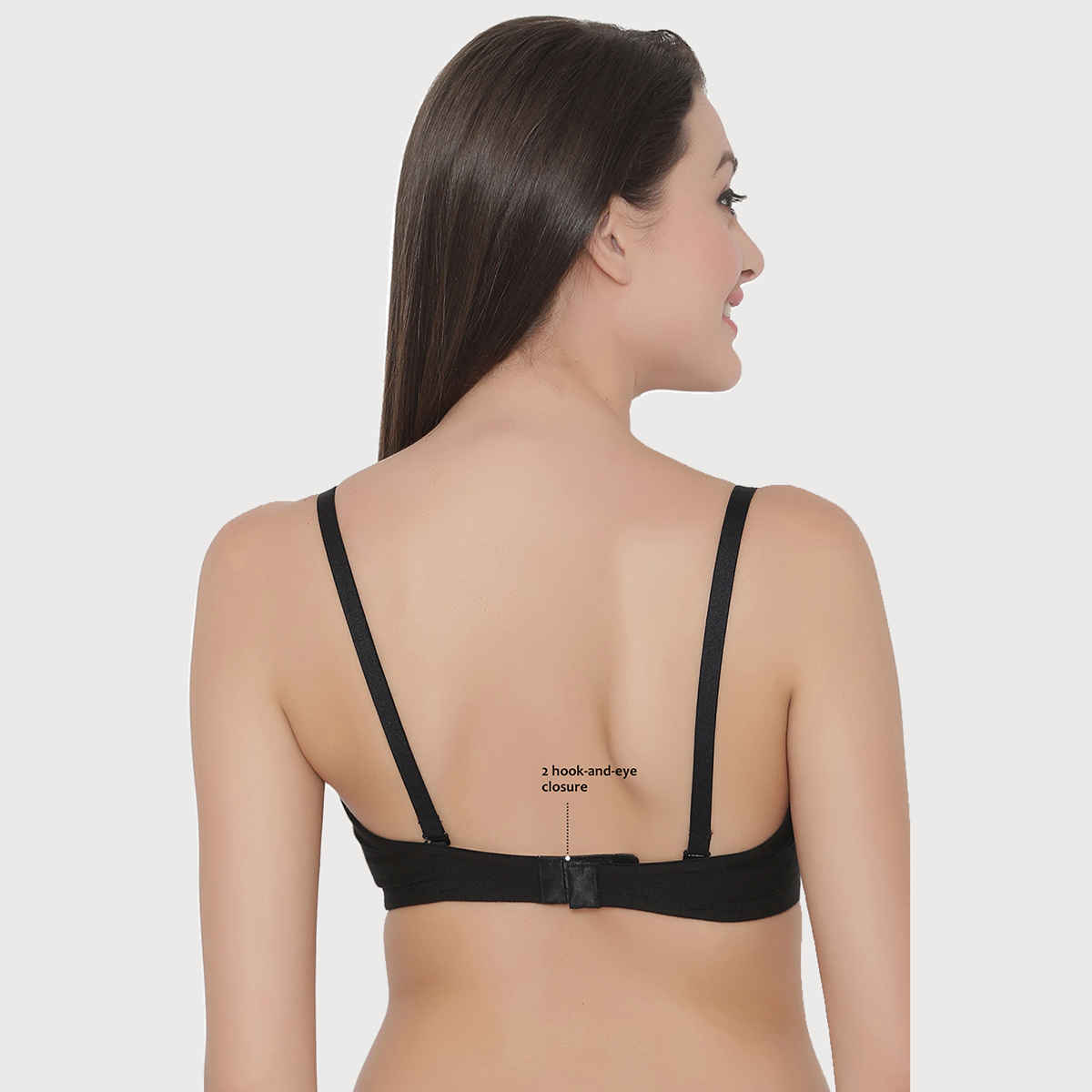 Clovia Women Padded Underwired Full Cup Multiway Strapless T-Shirt Bra - Cotton | Black | 42D